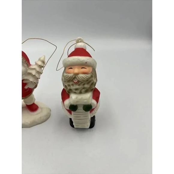 3-Vintage CHRISTMAS ORNAMENTS HONG KONG/Santa/Boy/Girl/Teddy Bear-Christmas Tree - Picture 3 of 12